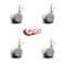 Service Caster 2 Inch MRI Safe Casters, 12mm Threaded Stem, Set of 4, 4PK SCC-TS02S50-TPR-GRY-M12X22-MRI-4 - alternate 3
